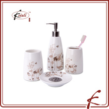 4pcs ceramic bathroom accessory set with elegant design